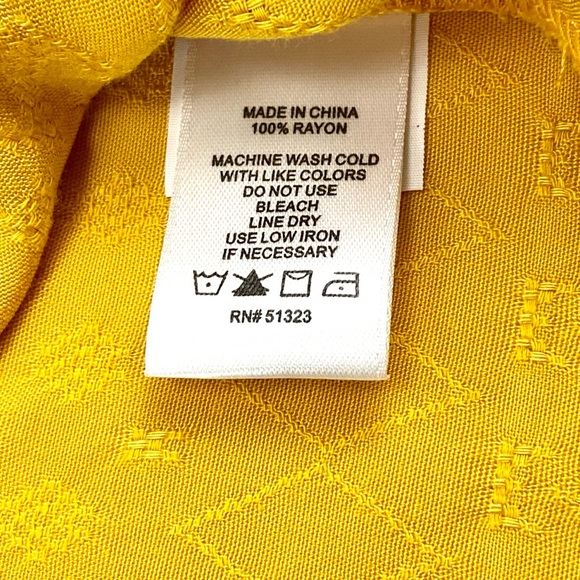 Jacquard Sleeveless Top Turmeric Cynthia Stephe Xl - Picture 13 of 14